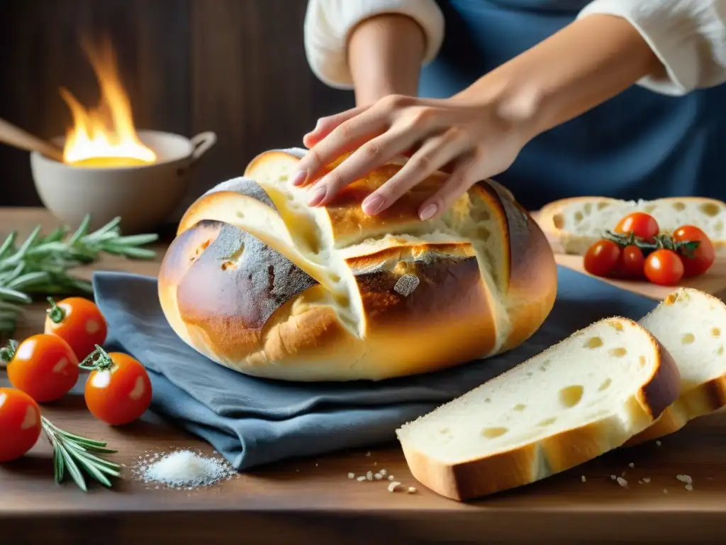 Un festín de pan y focaccia italiana casera, listo para deleitar los sentidos