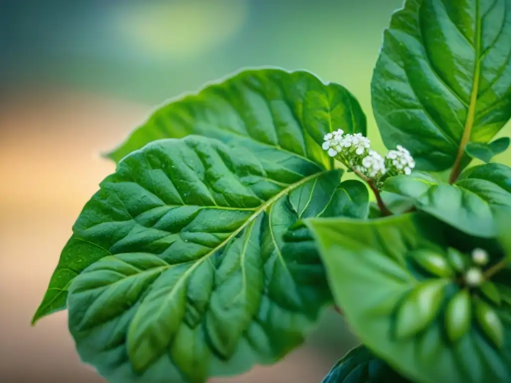 La frescura y belleza de la albahaca Genovesa en un jardín italiano, perfecta para usar en tus platos