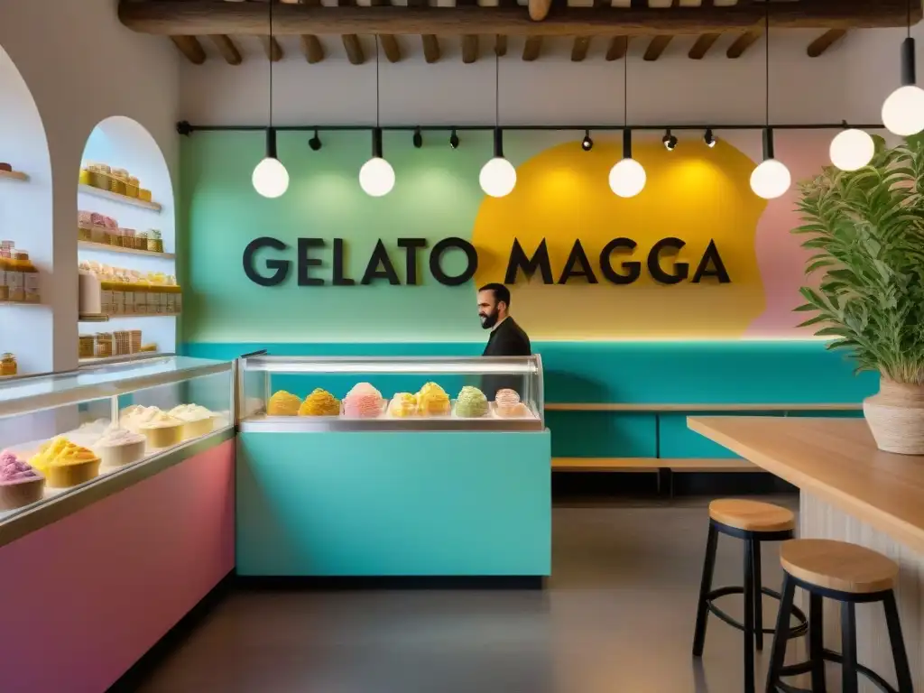 Una gelatería en Italia con sabores innovadores de gelatos veganos