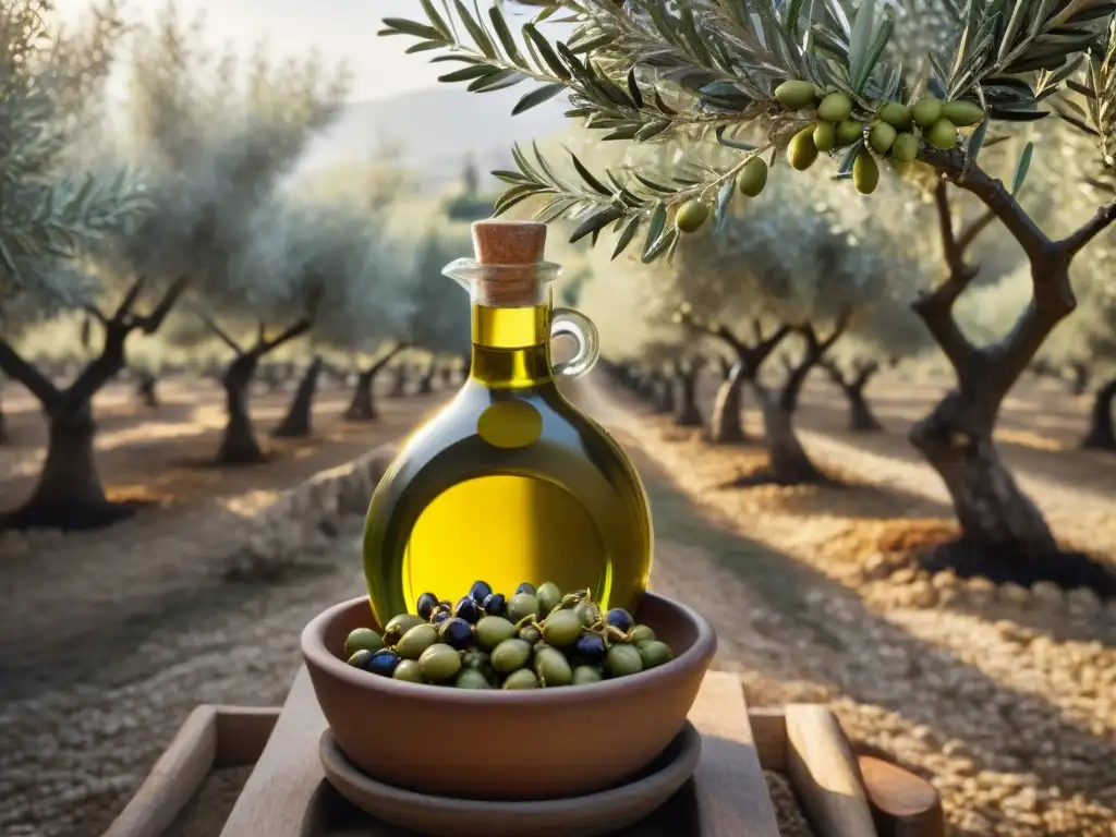 Un hermoso día en un olivar italiano, donde se produce el Aceite de Oliva Oro Líquido