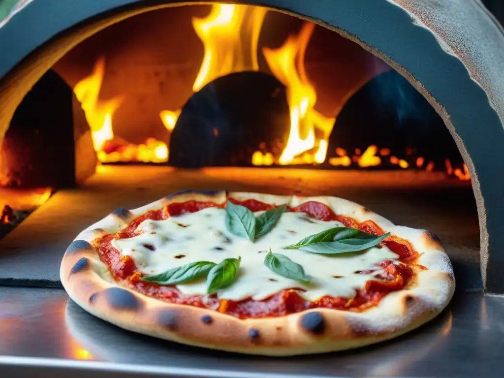 Un horno de pizza tradicional con tecnología moderna logrando la corteza perfecta