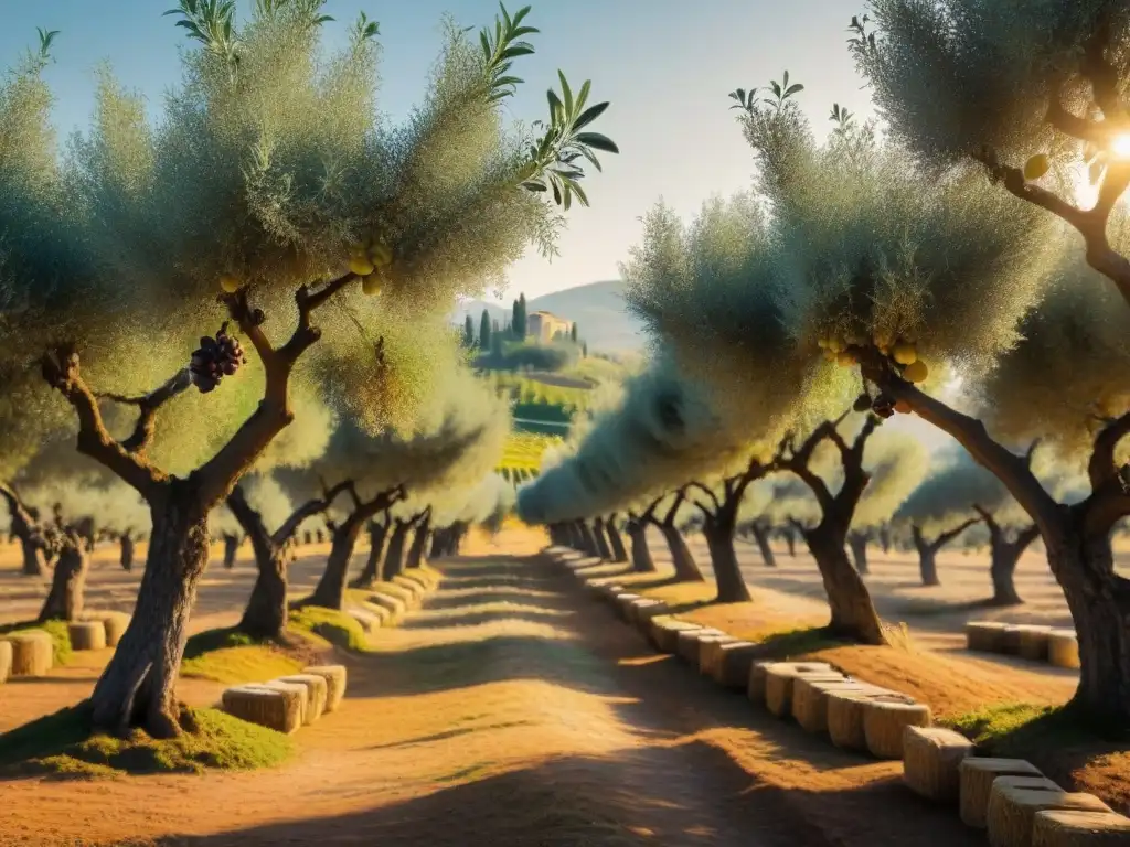 Idílica cosecha de aceitunas en Toscana, Italia, reflejando la autenticidad de la producción de los mejores aceites de oliva italianos 2023