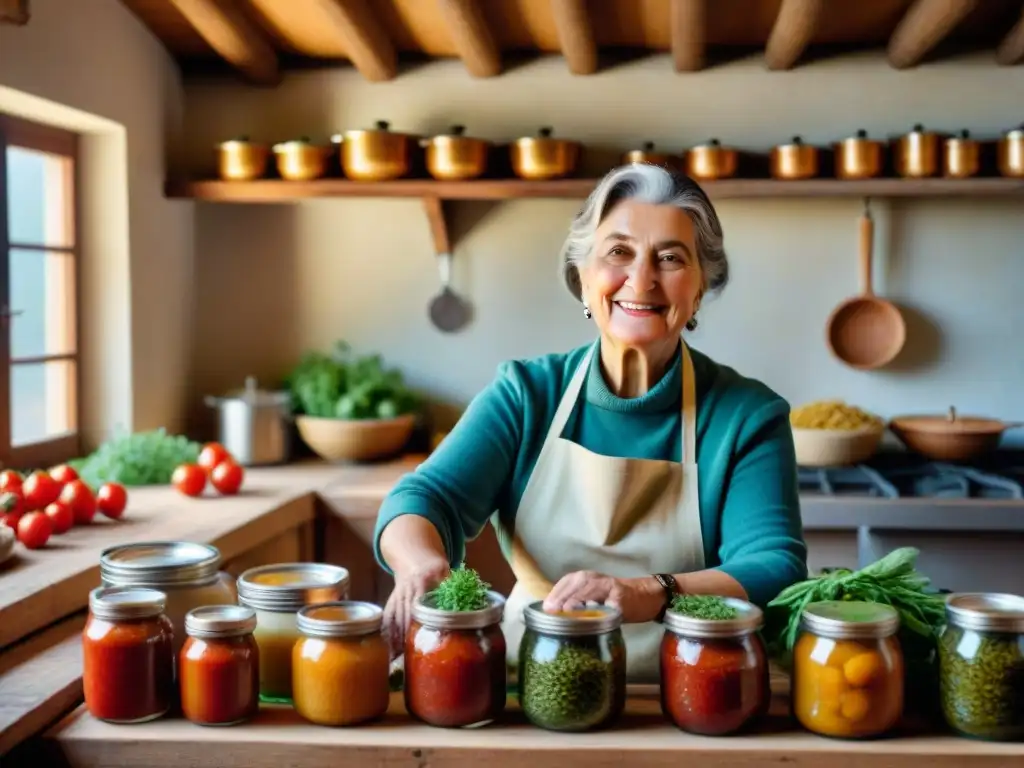 Nonna italiana en cocina rústica: sabores auténticos de la cocina italiana regional