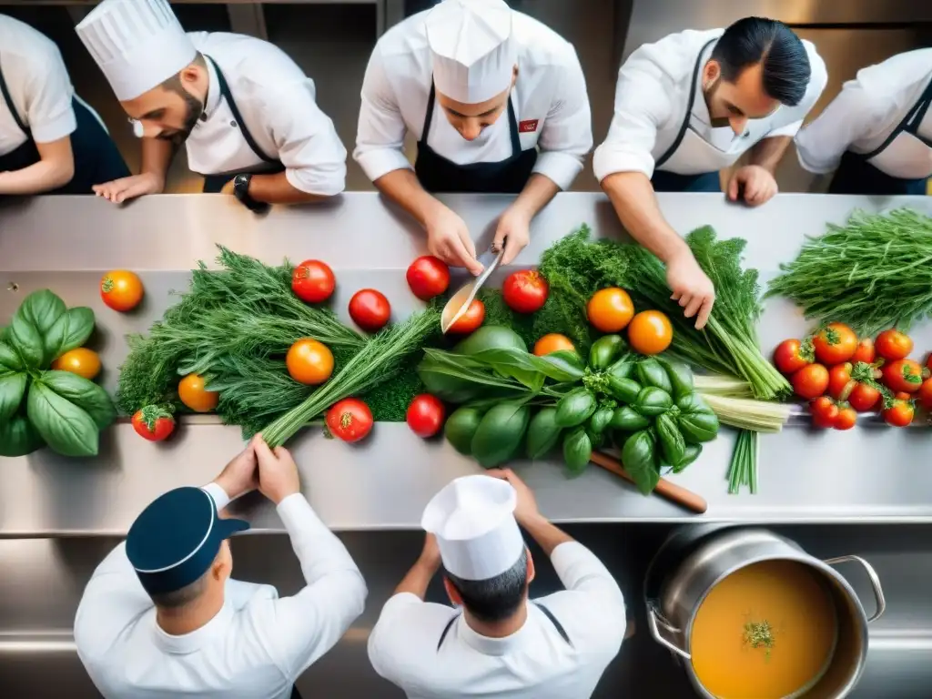 Jóvenes chefs reinventando platos italianos clásicos en una cocina moderna y vibrante