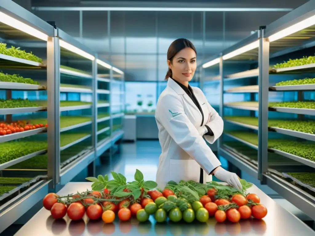 Un laboratorio de conservación de alimentos italiano de vanguardia con ingredientes frescos y tecnología avanzada