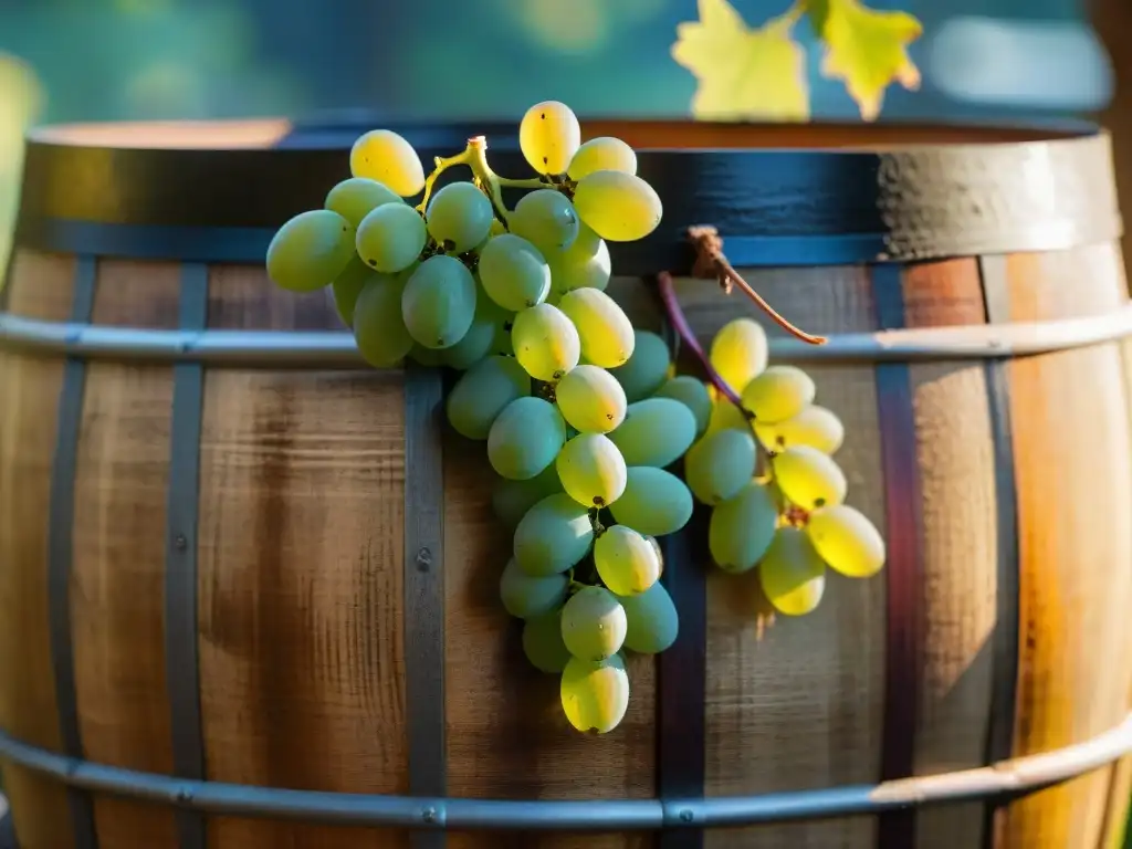 Barrel de madera con mosto de uva burbujeante en proceso de fermentación, resaltando el renacimiento de la fermentación en Italia
