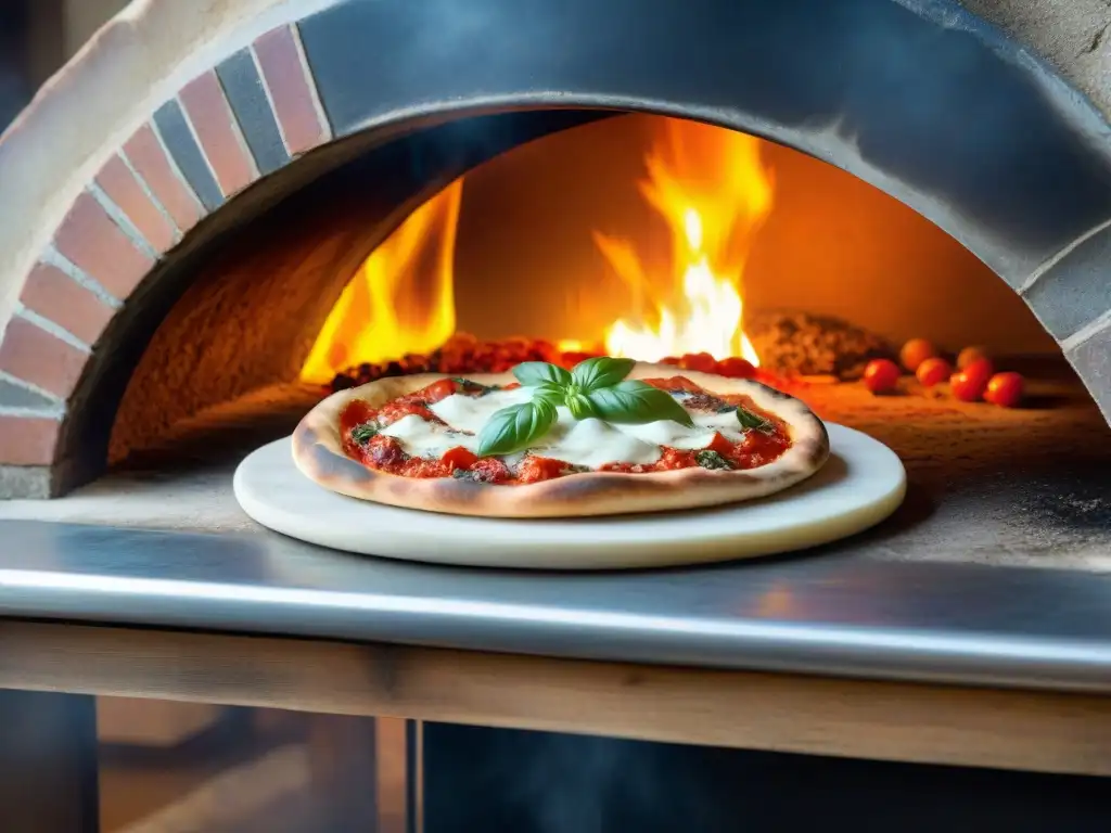 Un maestro chef napolitano deslumbra con sus trucos para la pizza perfecta en un horno de leña