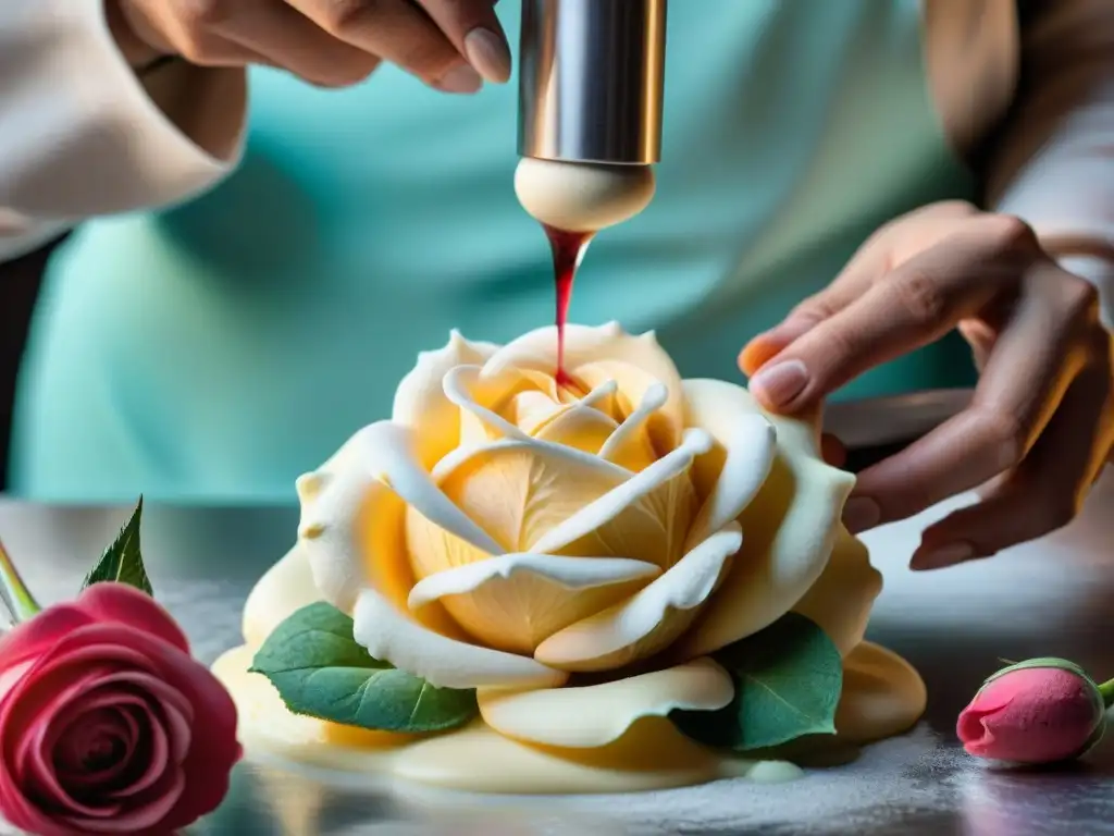 El maestro del gelato transforma postres en obras de arte con destreza y pasión