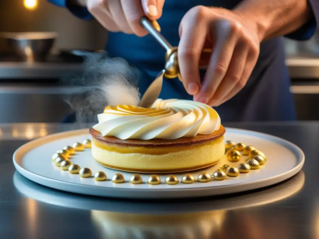 Un maestro pastelero crea una delicia francesa con influencia italiana