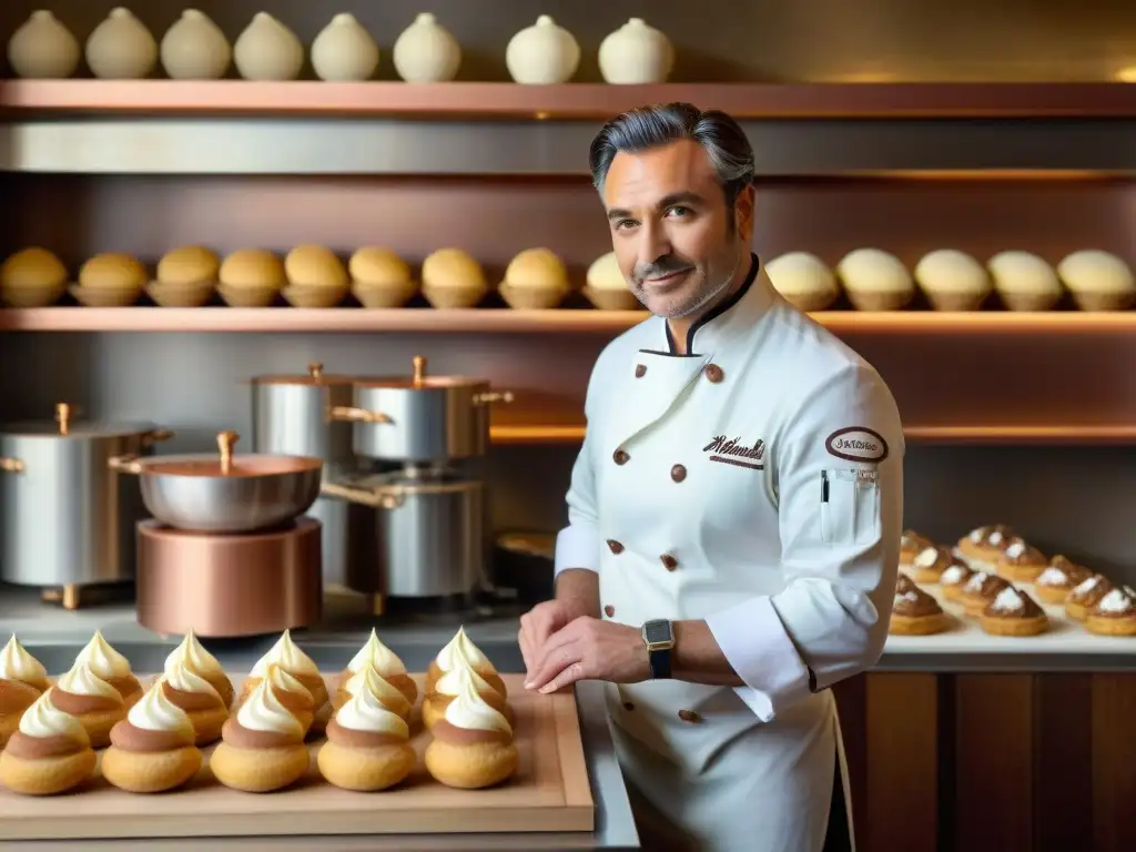 Un maestro pastelero italiano crea obras de arte culinarias rodeado de delicias tradicionales