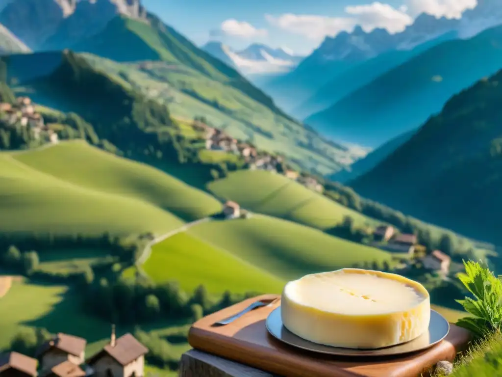 Un maestro quesero elaborando a mano una rueda de queso Fontina en los Alpes italianos