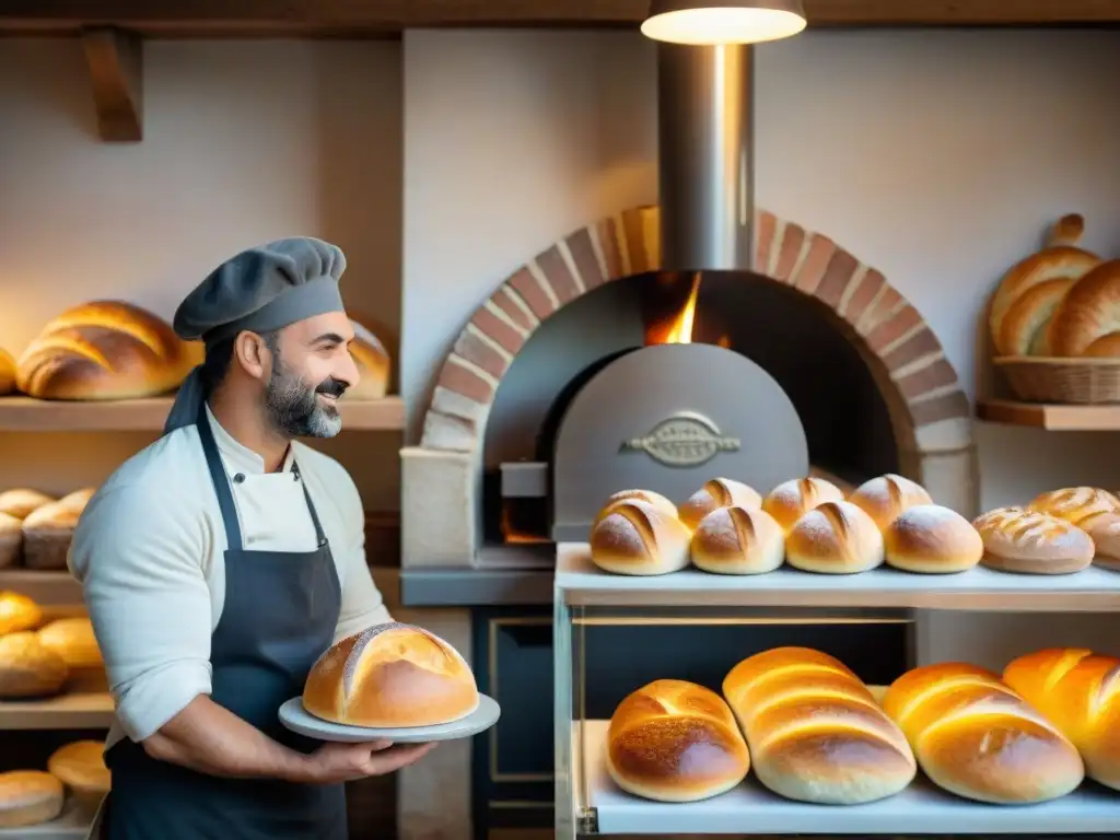 En la mejor panadería de Italia, un maestro panadero moldea con destreza la masa para hacer pan artesanal mientras los clientes hacen fila afuera