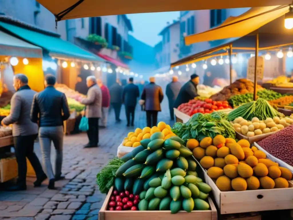 Un mercado callejero italiano vibrante con restaurantes étnicos y experiencias culinarias diversas