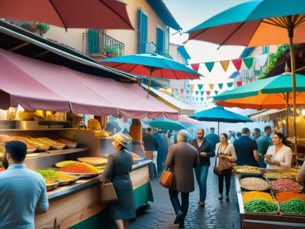 Mercado italiano en Toscana con cocina mexicana en Italia, una fusión de culturas vibrante y deliciosa