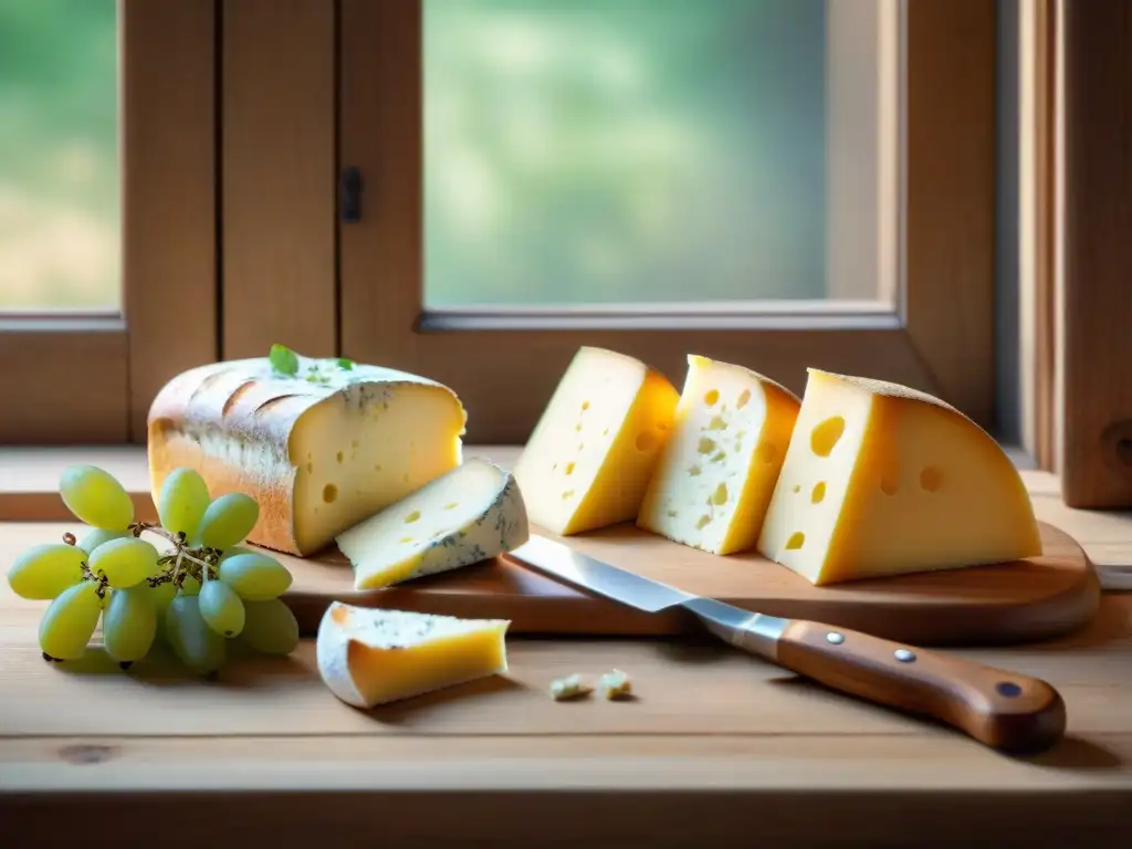 Una mesa de madera rústica cubierta de exquisitos quesos italianos: guía completa