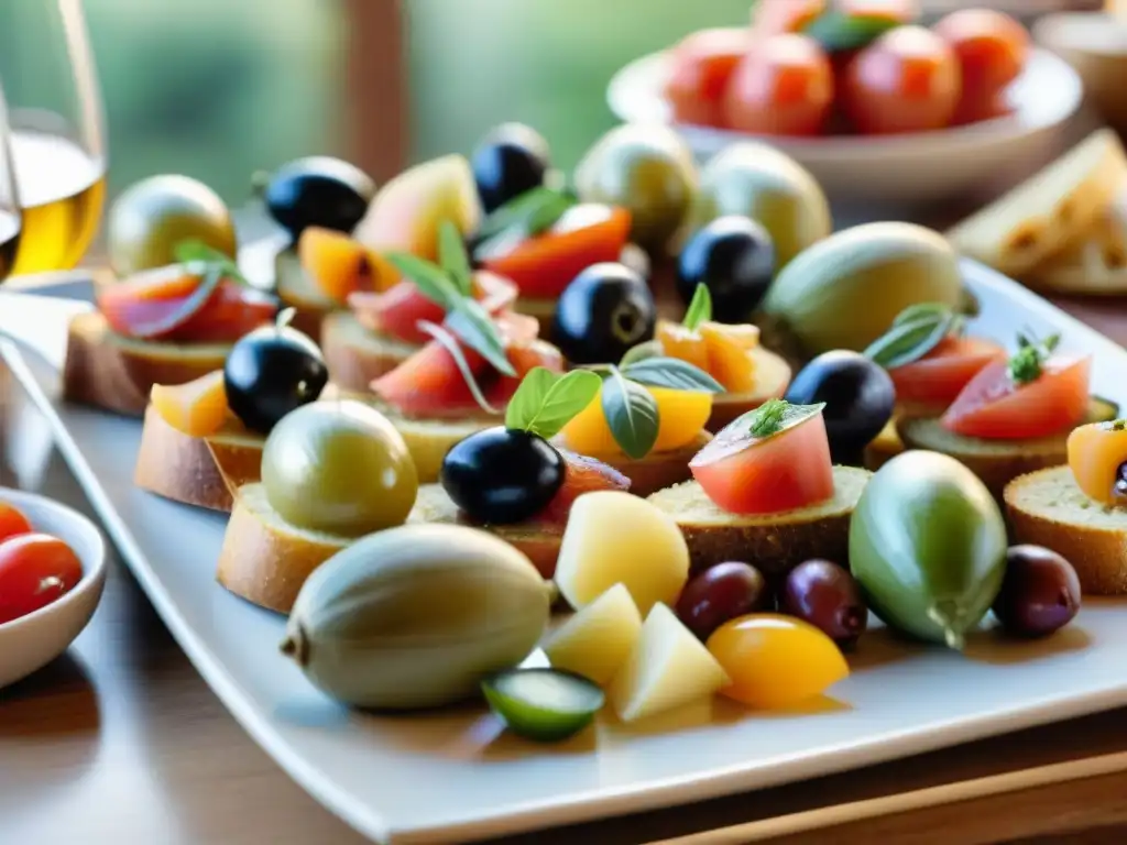 Una mesa rústica de antipasti italianos en una boda, evocando tradiciones italianas comidas bodas