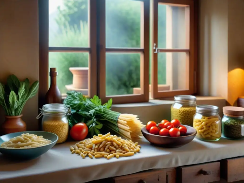 Nonna molisana elaborando cavatelli a mano en cocina italiana Molise moderna