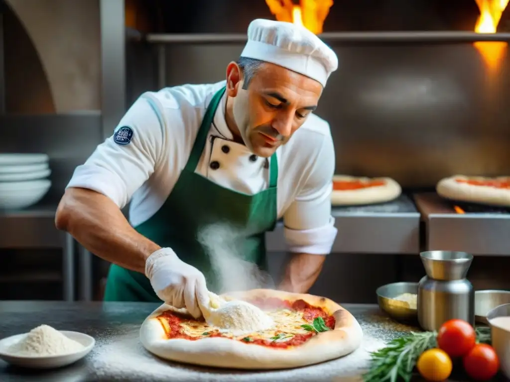 Franco Pepe, fama mundial pizza, moldea con pasión la masa en su pizzería italiana