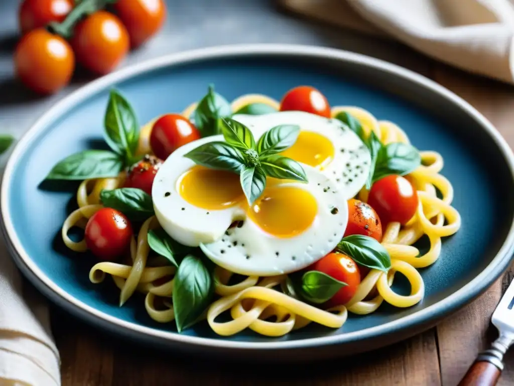 Una obra maestra de cena en restaurantes italianos: detallada composición de un exquisito plato tradicional italiano