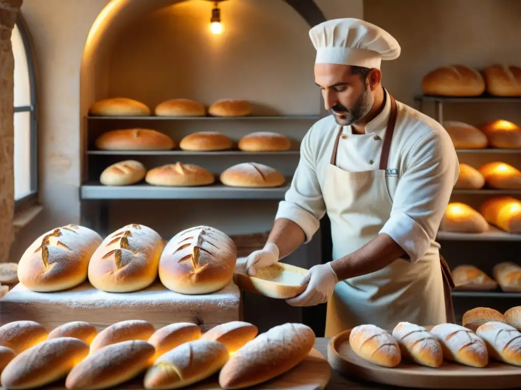 Descubre el origen y elaboración del Pane di Genzano en una panadería tradicional de Italia