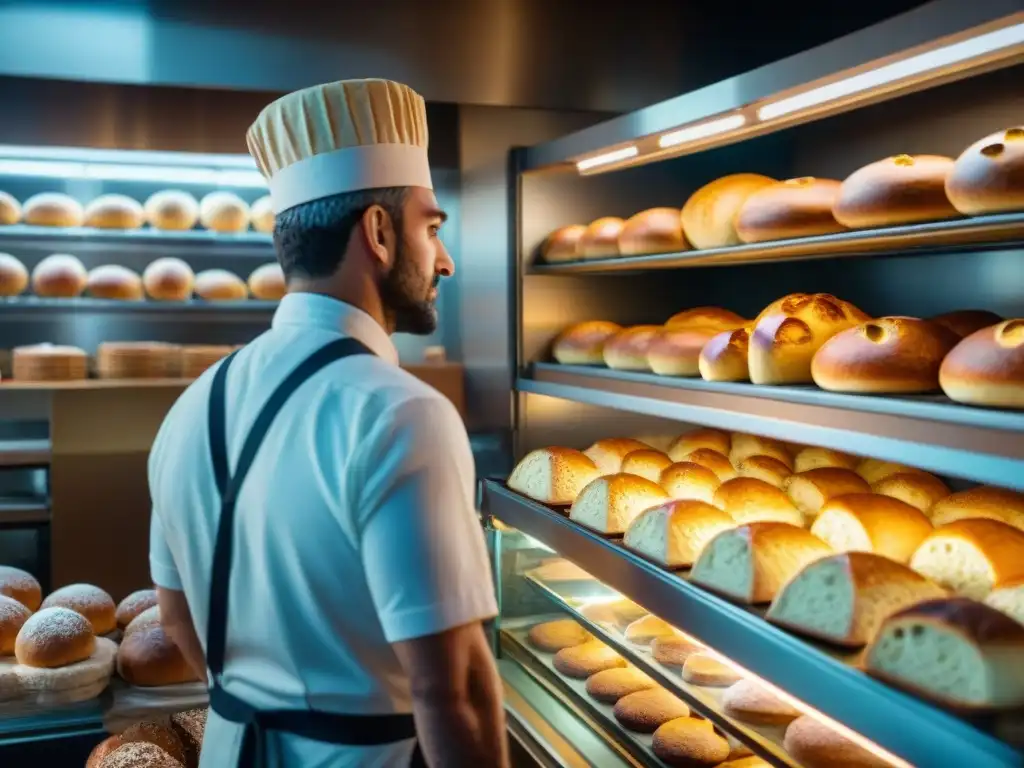 Panadería italiana durante las fiestas, con panettone artesanal