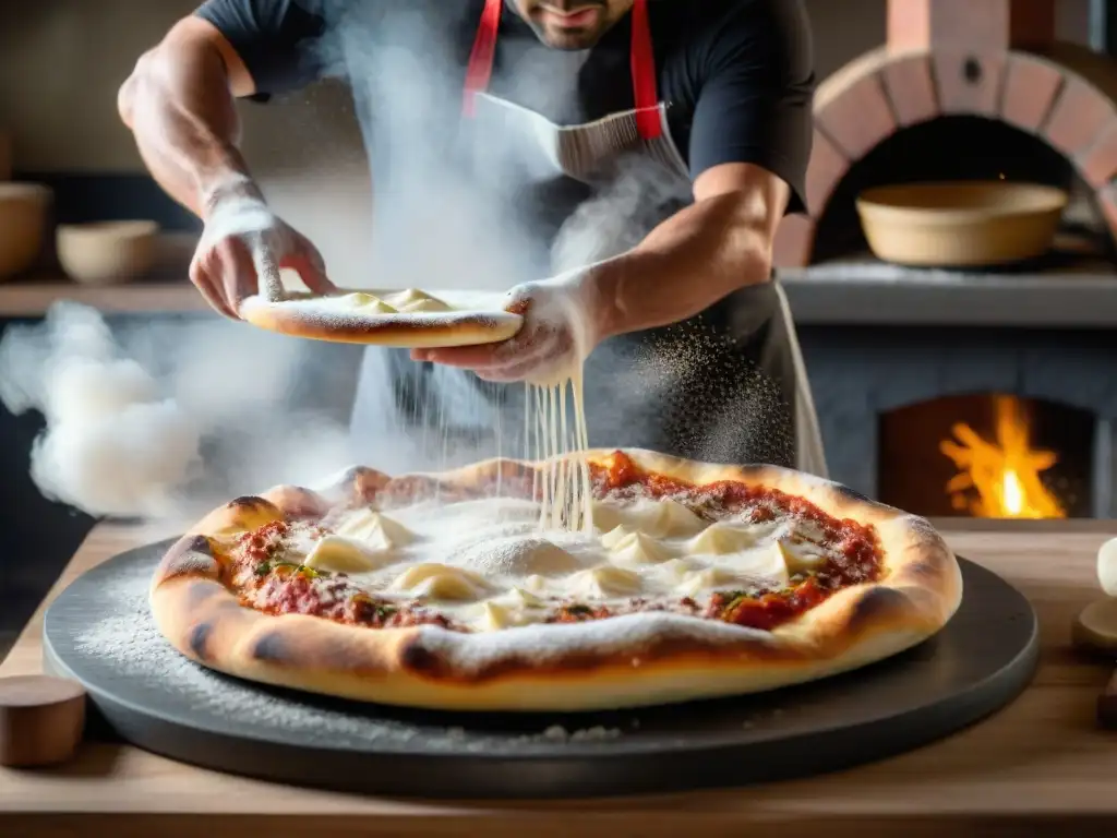 Un pizzaiolo experto crea historia con pizza frita napolitana clásica