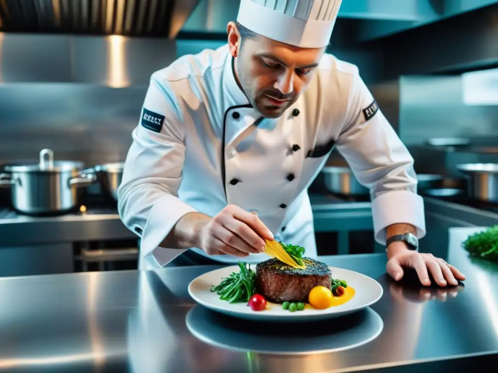 Heinz Beck: Maestro de la Alta Cocina Italiana Heinz Beck crea plato en cocina italiana moderna con precisión y arte, reflejando innovación y sofisticación