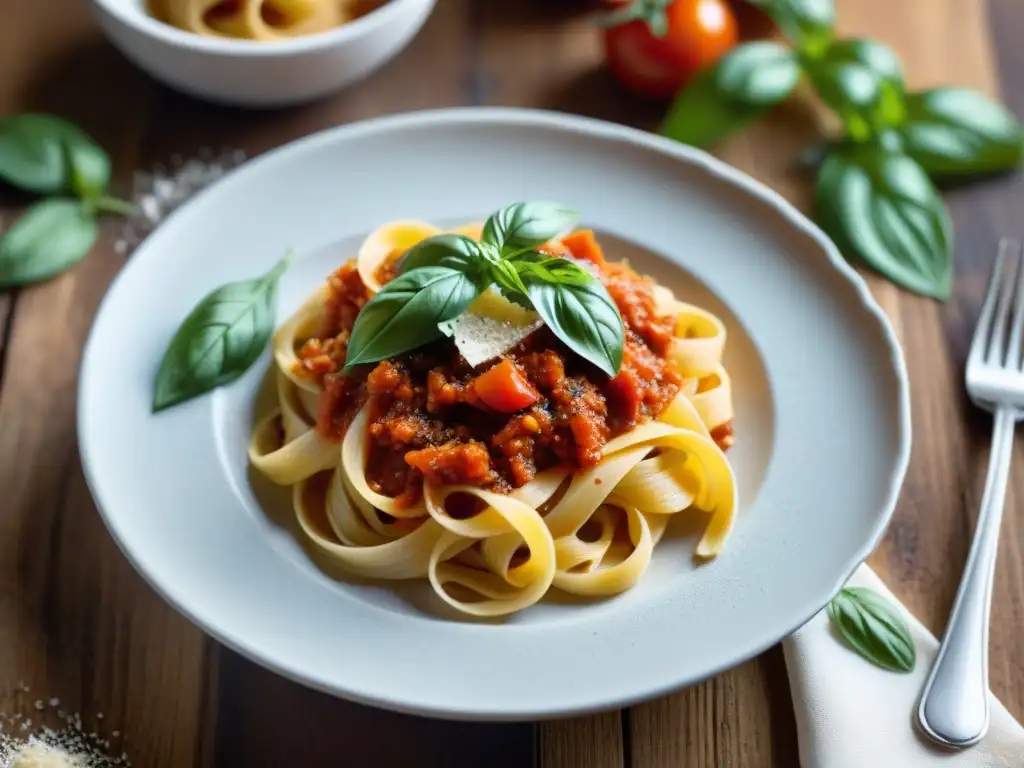 Plato de pasta artesanal con influencias renacentistas en cocina italiana