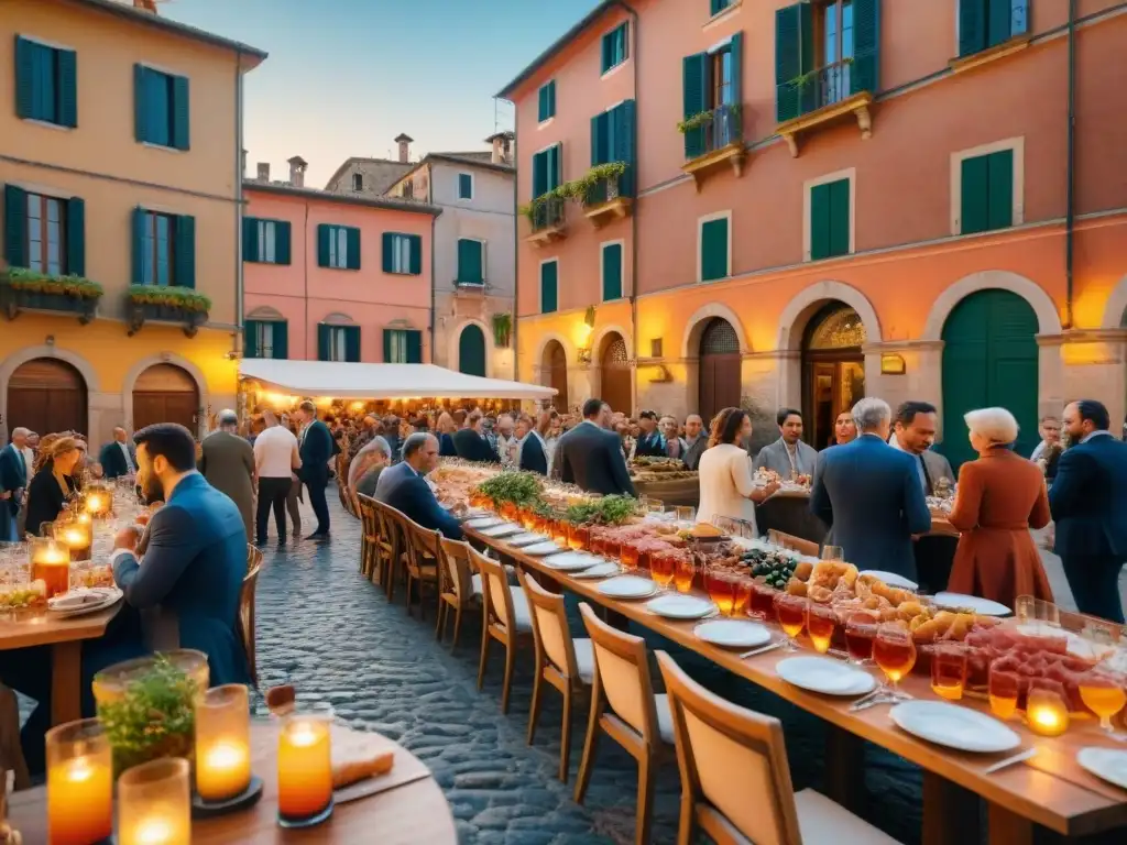 Una degustación privada de aperitivo italiano en una encantadora plaza al atardecer