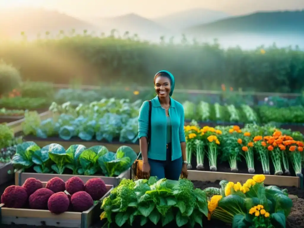 Proyectos de agricultura urbana en Italia: Comunidad diversa cultivando juntos en un jardín urbano vibrante