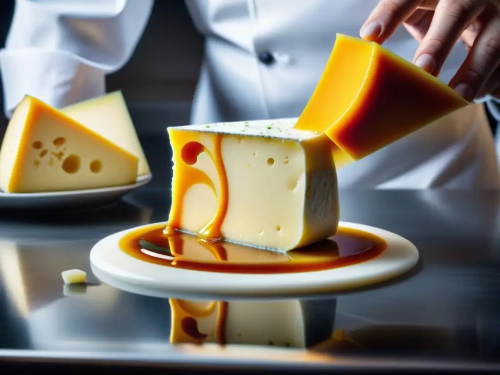 Transformación de queso italiano en cocina molecular: fusión de tradición e innovación culinaria