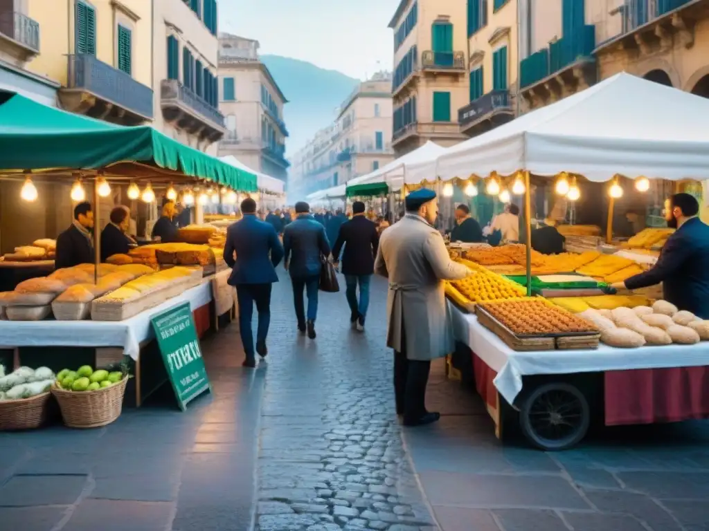 Deléitate con la receta auténtica pane e panelle en un bullicioso mercado callejero de Palermo, Sicilia