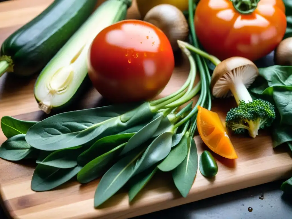 Deliciosos ingredientes para minestrone: verduras frescas siendo picadas Preparando una receta minestrone saludable con verduras frescas cortadas en tabla de madera