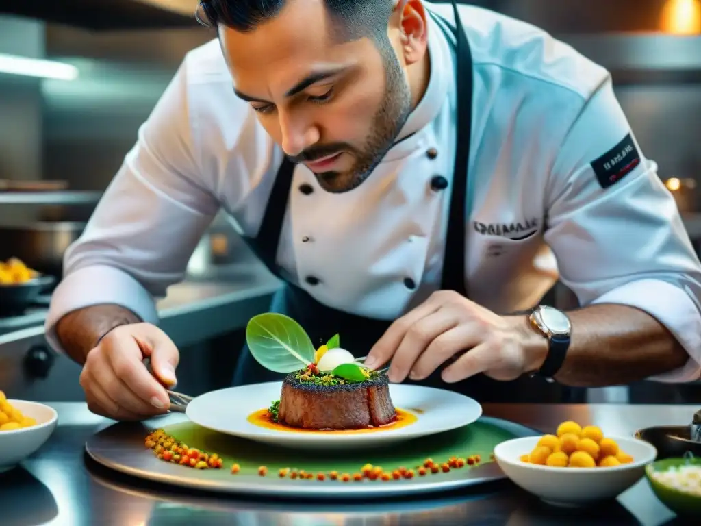 El renombrado chef italiano Davide Oldani en su restaurante con estrella Michelin, mostrando su revolución en la cocina italiana