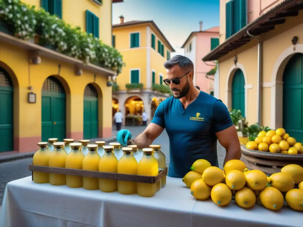 Descubre los secretos del Limoncello en Sorrento: un artesano prepara la famosa bebida entre limoneros y coloridas casas costeras