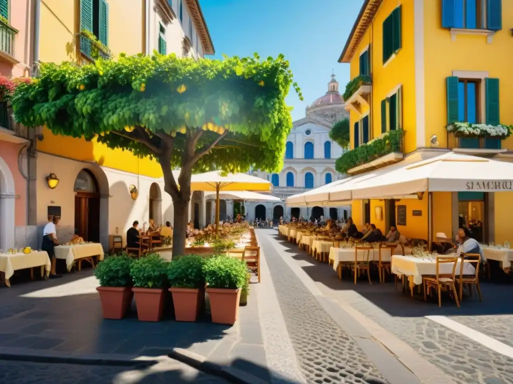 Descubre los Secretos del Limoncello en Sorrento con su encanto vibrante de calles, edificios coloridos y árboles cítricos