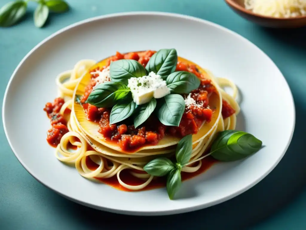 Deléitate con sorrentinos gourmet: pasta rellena de ricota y espinaca, bañada en salsa de tomate y albahaca, con queso parmesano y perejil