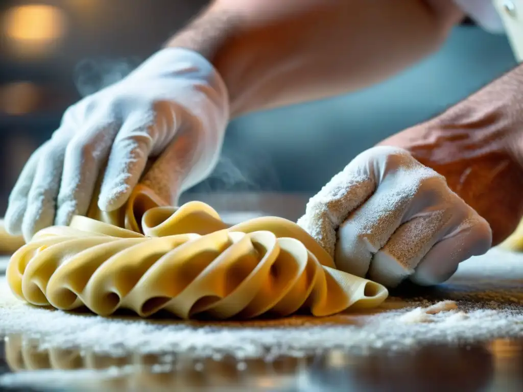 Un talentoso chef italiano crea tortellini con técnicas culinarias italianas innovadoras