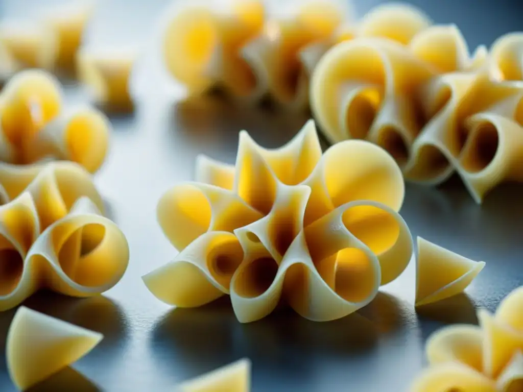 Fusión de tecnología e arte culinario: impresión 3D de pasta italiana formando intrincadas figuras