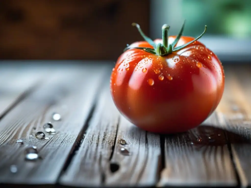 Tomate San Marzano en mesa rústica, evoca origen y evolución del tomate