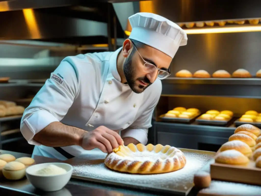 Trayectoria culinaria de Niko Romito: manos expertas moldeando con precisión una delicada masa en su renombrada cocina