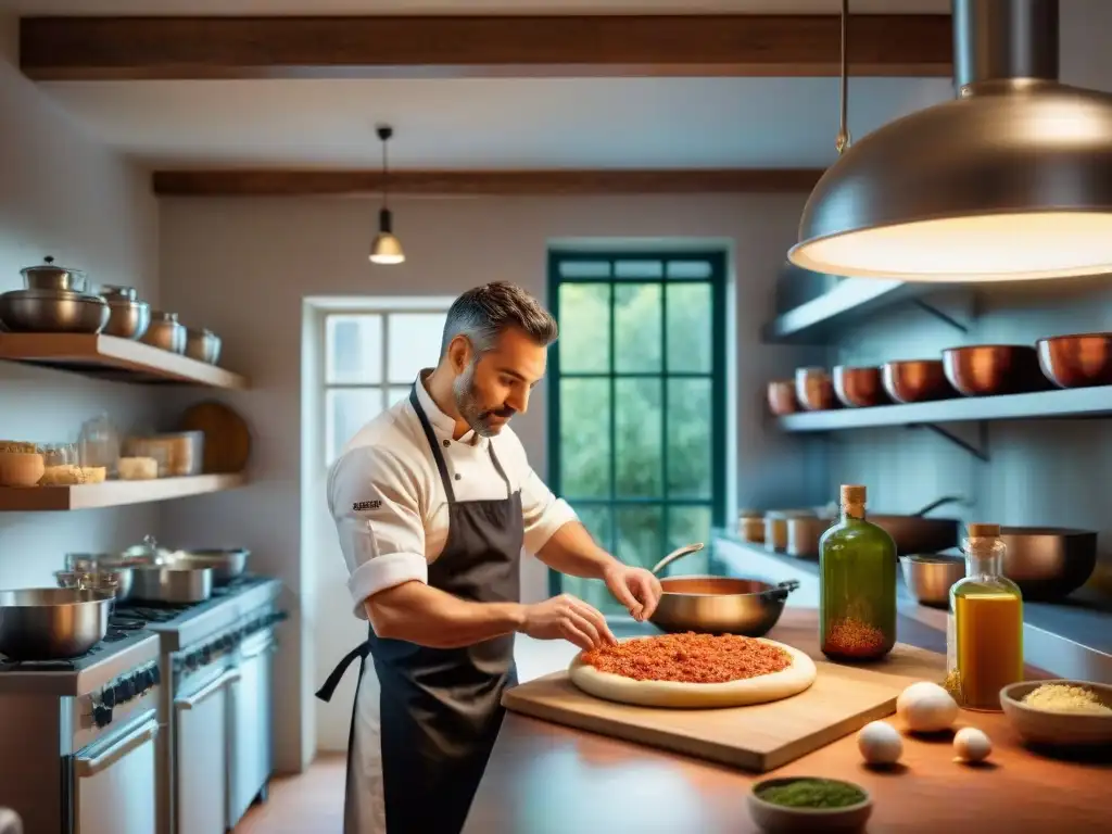 Un viaje culinario a una cocina italiana tradicional donde expertos chefs crean con maestría