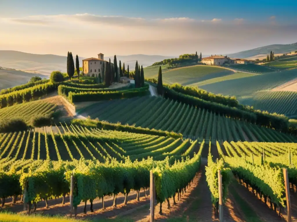 Viaje a la historia vinícola de Italia: viñedos soleados y bodega centenaria en Toscana