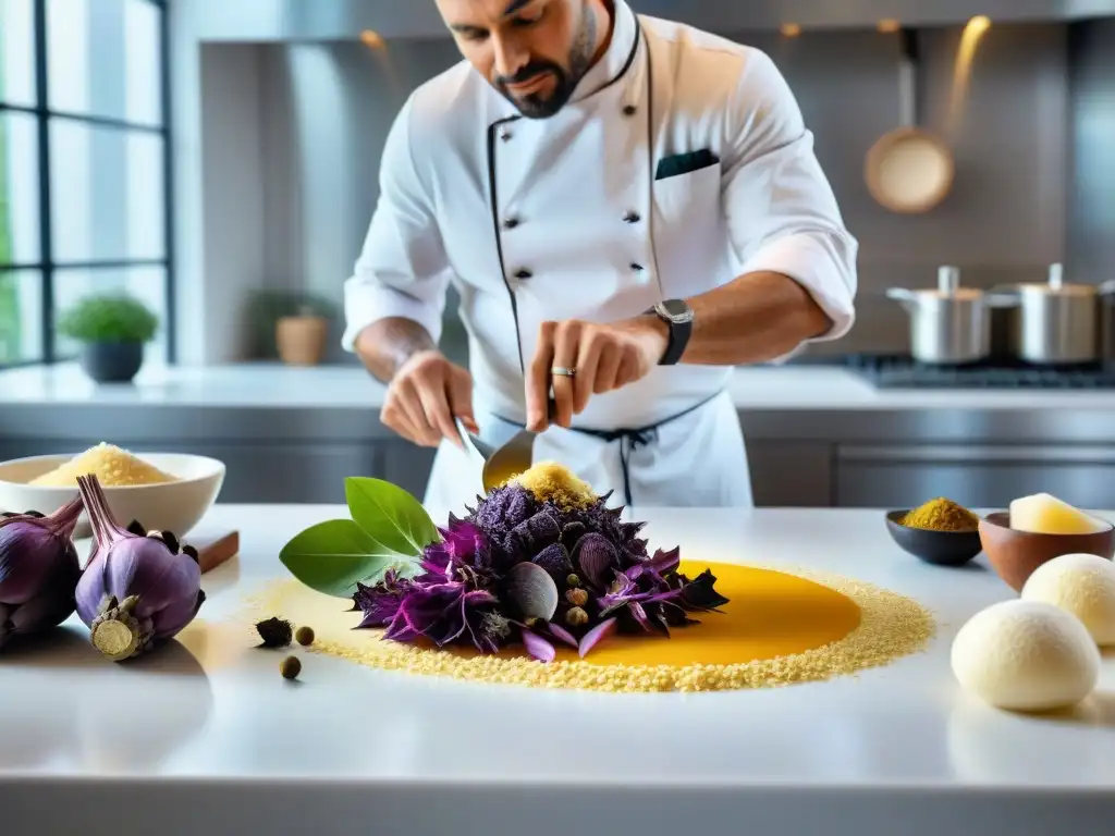 Vibrante cocina italiana contemporánea con ingredientes exóticos