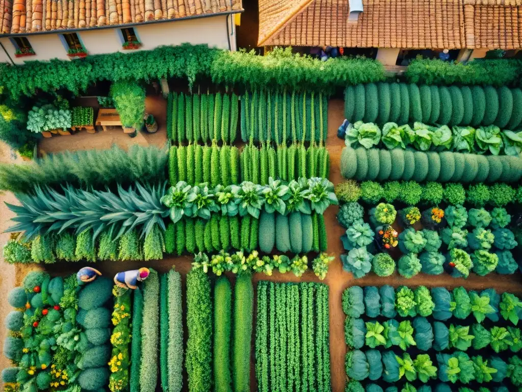 Un vibrante jardín comunitario en la Toscana, Italia, muestra la belleza de los Proyectos comunitarios sostenibles en Italia