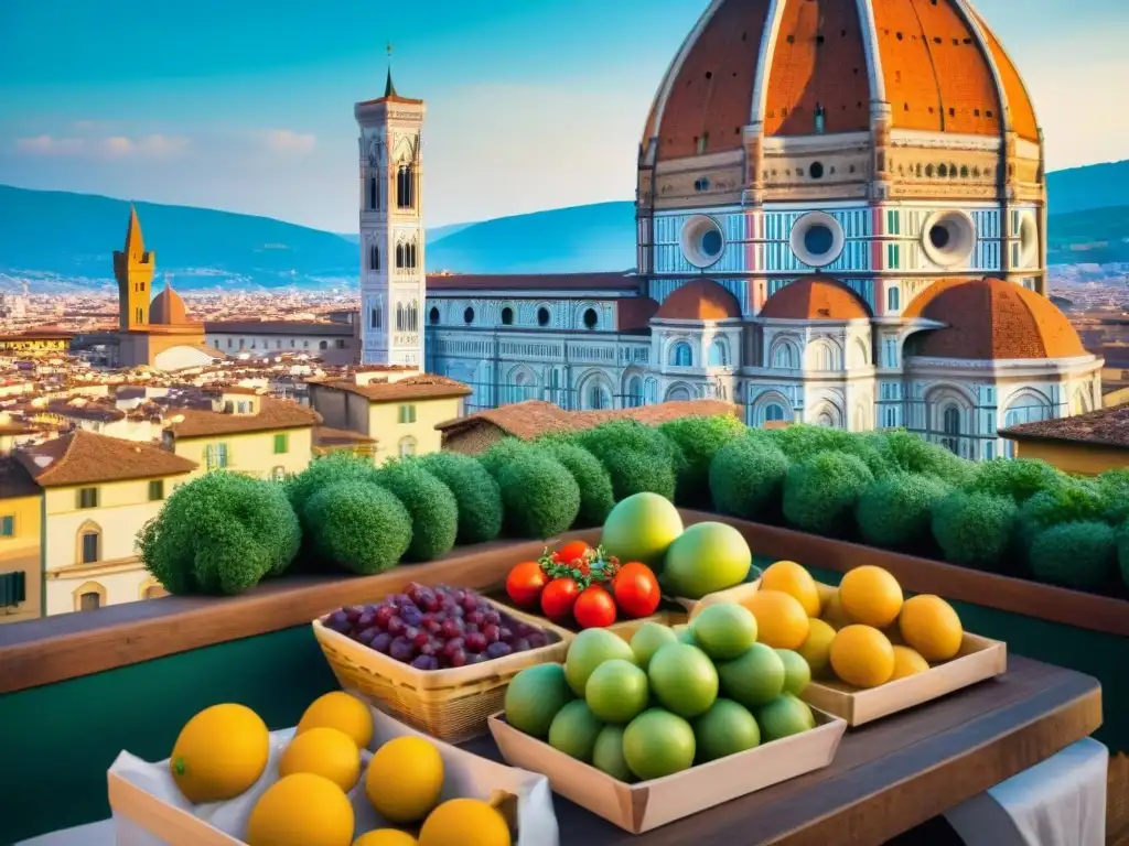 Piazza florentina: fusión histórica y urbana Un vibrante diseño de espacios urbanos italianos en una bulliciosa plaza de Florencia, entre arquitectura histórica y elementos modernos verdes