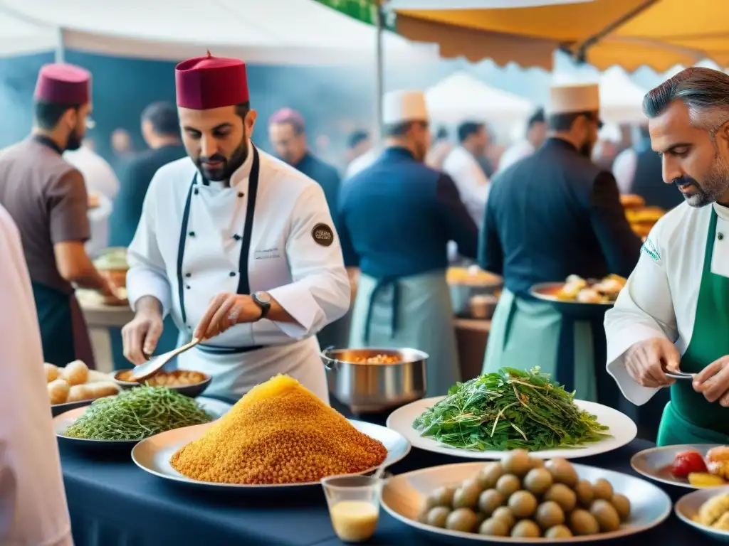 Vibrante festival gastronómico en Italia con cocina étnica y diversidad cultural