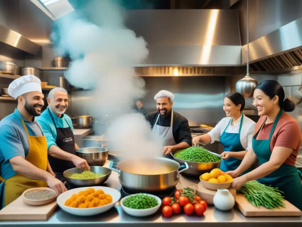 Un vibrante proyecto comunitario de cocina italiana con chefs, voluntarios y miembros de la comunidad unidos en solidaridad